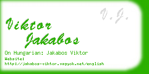 viktor jakabos business card